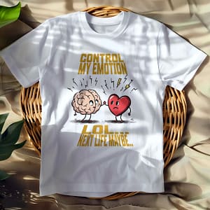 "LOL… Control my emotions? Next life, maybe." 😜💀